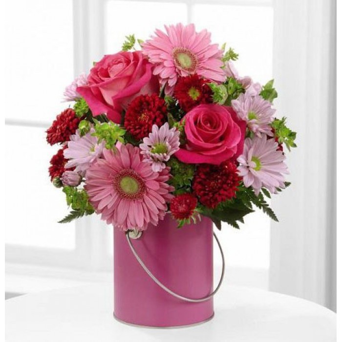The Color Your Day With Happiness Bouquet by FTD VASE INCLUDED