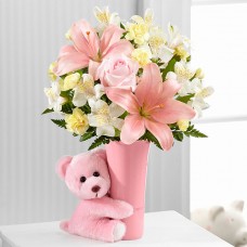 The Baby Girl Big Hug Bouquet by FTD - VASE INCLUDED