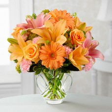 The Brighten Your Day Bouquet by FTD - CUT GLASS VASE INCLUDED