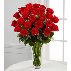 The Red Romance Rose Bouquet by FTD - VASE INCLUDED