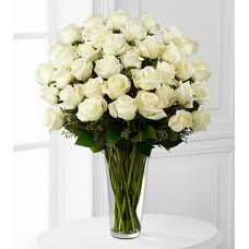The White Rose Bouquet by FTD - 36 Stems - VASE INCLUDED