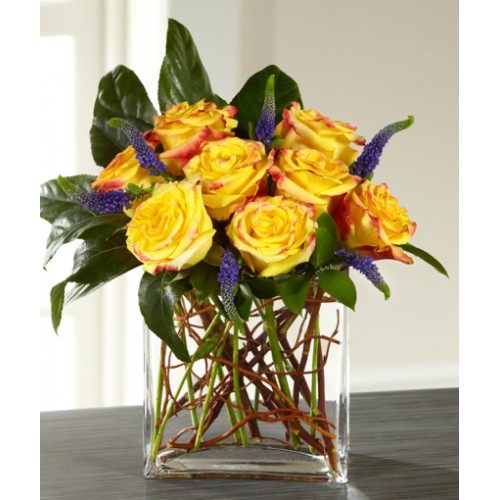 The FTD Sun Blushed Rose Bouquet
