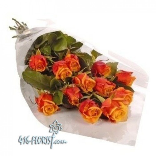 12 Stems Orange Roses