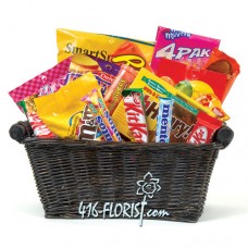 Basket of KitKat, M & Ms, Oh Henry, and More