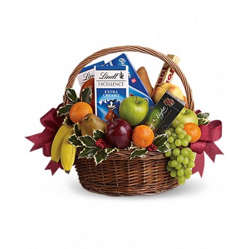 Fruits & Sweets Christmas Gourmet Basket