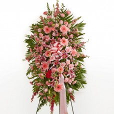 Pink Explosion Funeral Standing Spray