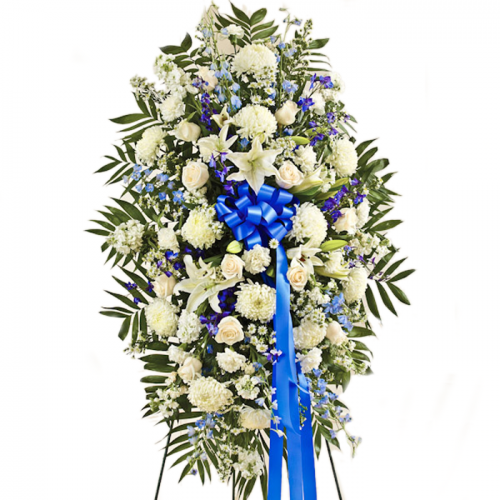 Blue and White Sympathy Spray