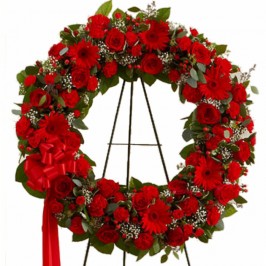 Tribute Classic Red Wreath for a Funeral Home