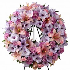 Shades of Lavender Funeral Wreath