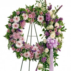 Luxurious Purple Funeral Wreath