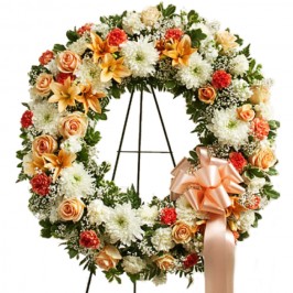 Rich Gold Funeral Wreath