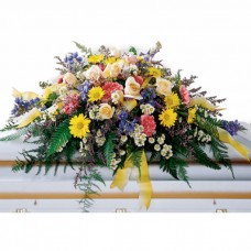 Heavenly Scented Casket Funeral Flowers 