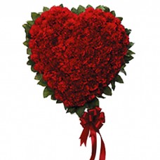 Sympathy Carnation Heart Wreath