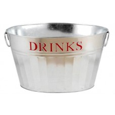 DRINKS Galvanized Oval Bucket