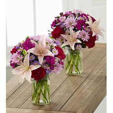 Pretty in Pink and Purple Petite Bouquet Duo