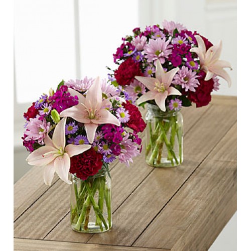 Pretty in Pink and Purple Petite Bouquet Duo