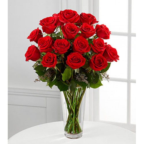 The FTD Long Stem Red Rose Bouquet - VASE INCLUDED