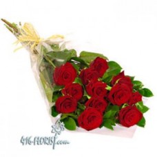 12 Stem Red Rose Bouquet