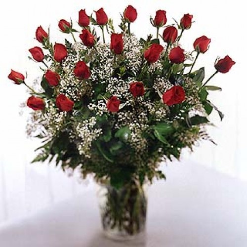 3 Dozen Red Roses with FREE Vase