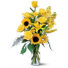 Blazing Sunshine Flowers with FREE Vase