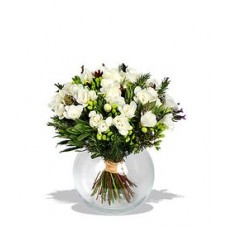 Freesias Flowers In Free Vase