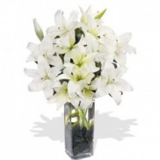 Oriental Lilies Vase Arrangement