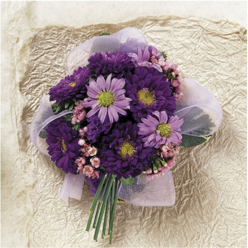 Purple Asters Corsage