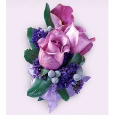 Purple Roses Wristlet