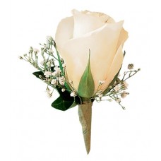 White Rose Boutonniere Prom Flowers