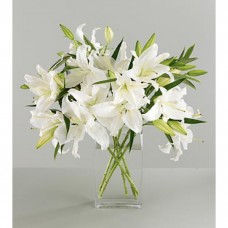 White Lilies with FREE Vase