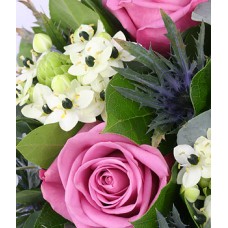 Hand Tied Bouquet - Pink Roses