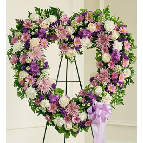 Artistic Heart Wreath By Florist