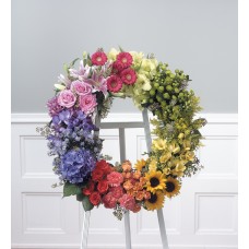 Tribute Color Block Standing Wreath