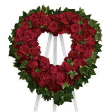 Tribute Deep Red Roses Funeral Flowers