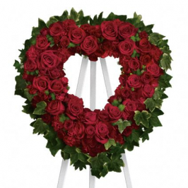 Tribute Deep Red Roses Funeral Flowers