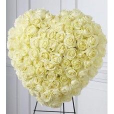 Tribute Flowers - Roses Heart Wreath