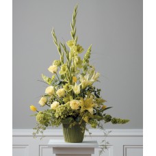 Sincere Yellow Tribute Arrangement