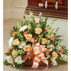 Soothing Peach Flowerin Basket