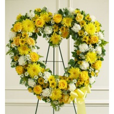 Express your sympathy  - Sunny Heart Wreath