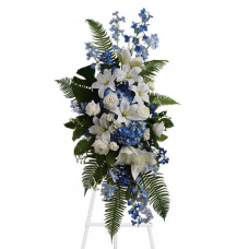 Condolences Flowers of Blue Standing Spray