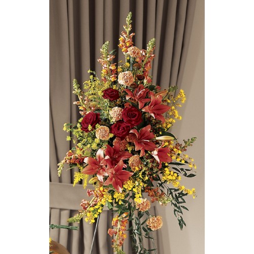 Condolences Flowers - Autumn Standing Spray