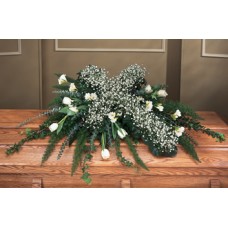 Memorial Casket Spray with Cross