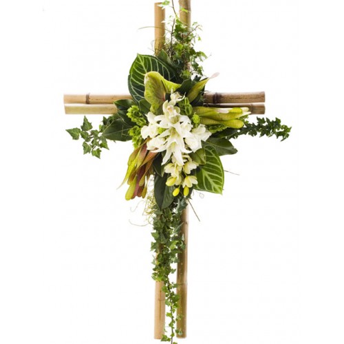 Memorial Cross Cymbidium and Bamboo