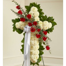 White and Pink Elegant - Holy Cross Funeral Flowers