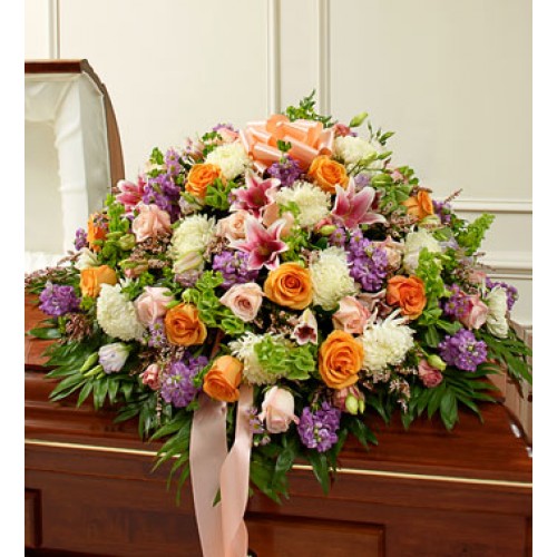 Exotic Flowers Casket Spray