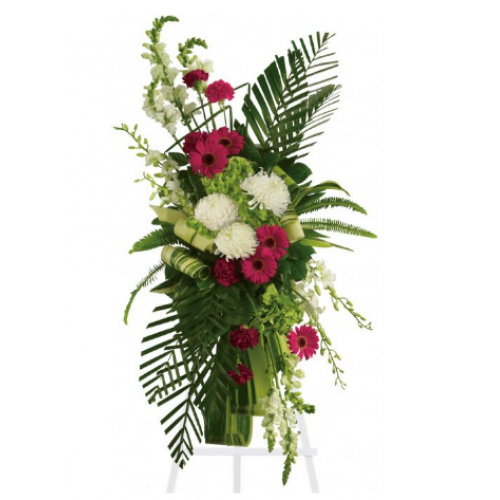 Exotic Greens Standing Spray - Condolences Flowers