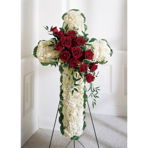 Floral Catholic Cross