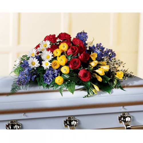 Floral Colorful Casket Spray