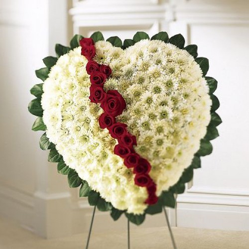 Tribute Flowers - Heart Standing Spray