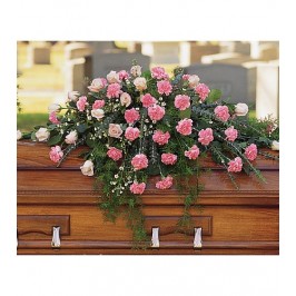 Heavenly Pink Casket Flowers Spray